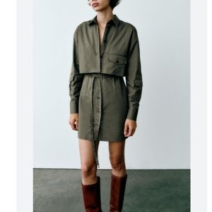 🆕️ Zara Khaki Shirtdress